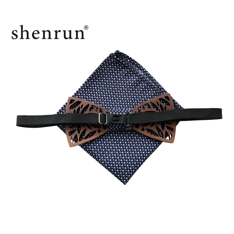 ShenRun деревянный галстук-бабочка набор и платок галстук Homme Noeud Papillon человек Corbatas