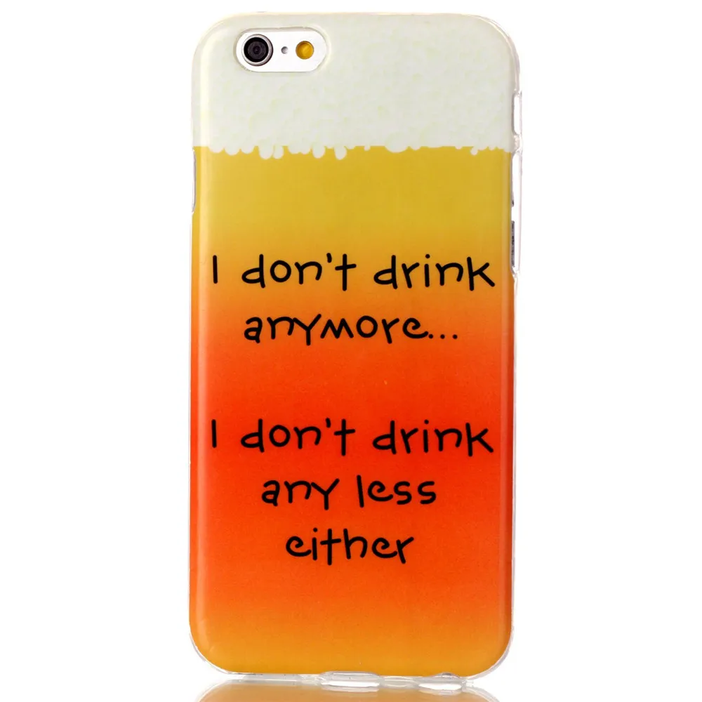 2016 Пива ТПУ Мягкая Gasbag Обложка Чехол Для iPhone 6 S 4.7 дюйма|case cover ipad|case ncover work |