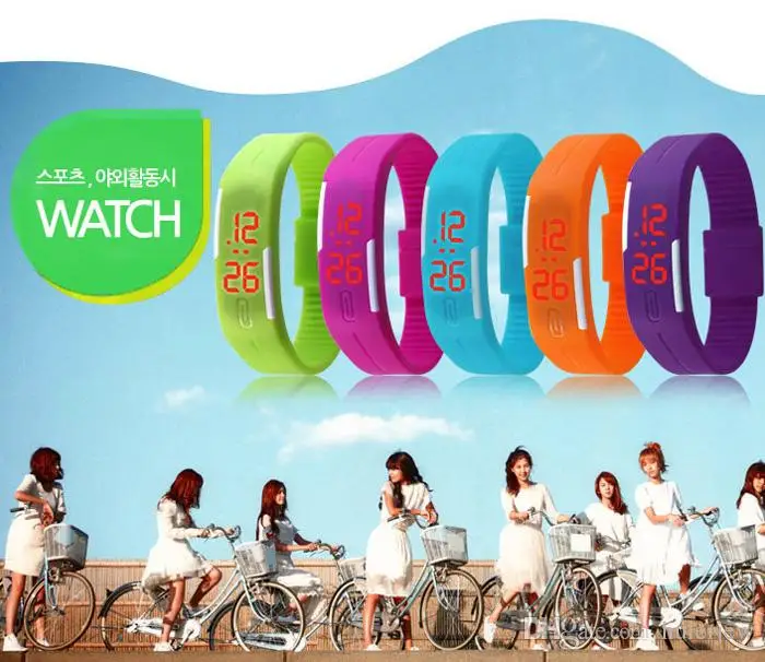 Men&ampLadies&ampChild Clock Womens Rubber Sports Wristwatch LED Digital Watch | Наручные часы