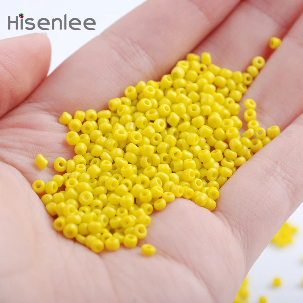 Hisenlee 1500 шт./упак. лимонного цвета 2 мм бусины из чешского стекла для изготовления