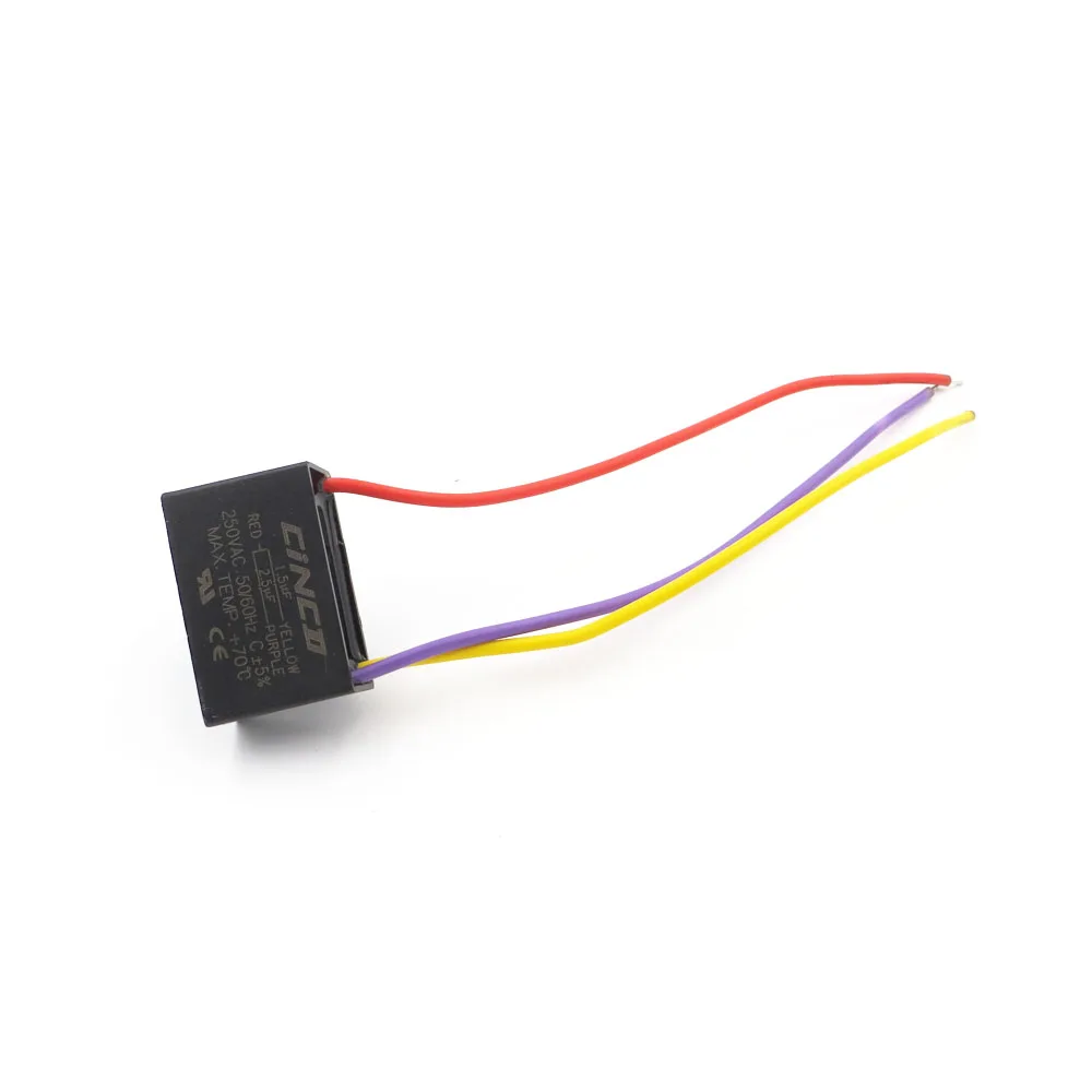CBB61 1 5 мкФ + 2 250V 3 провода КОНДЕНСАТОР моторного двигателя Электрический