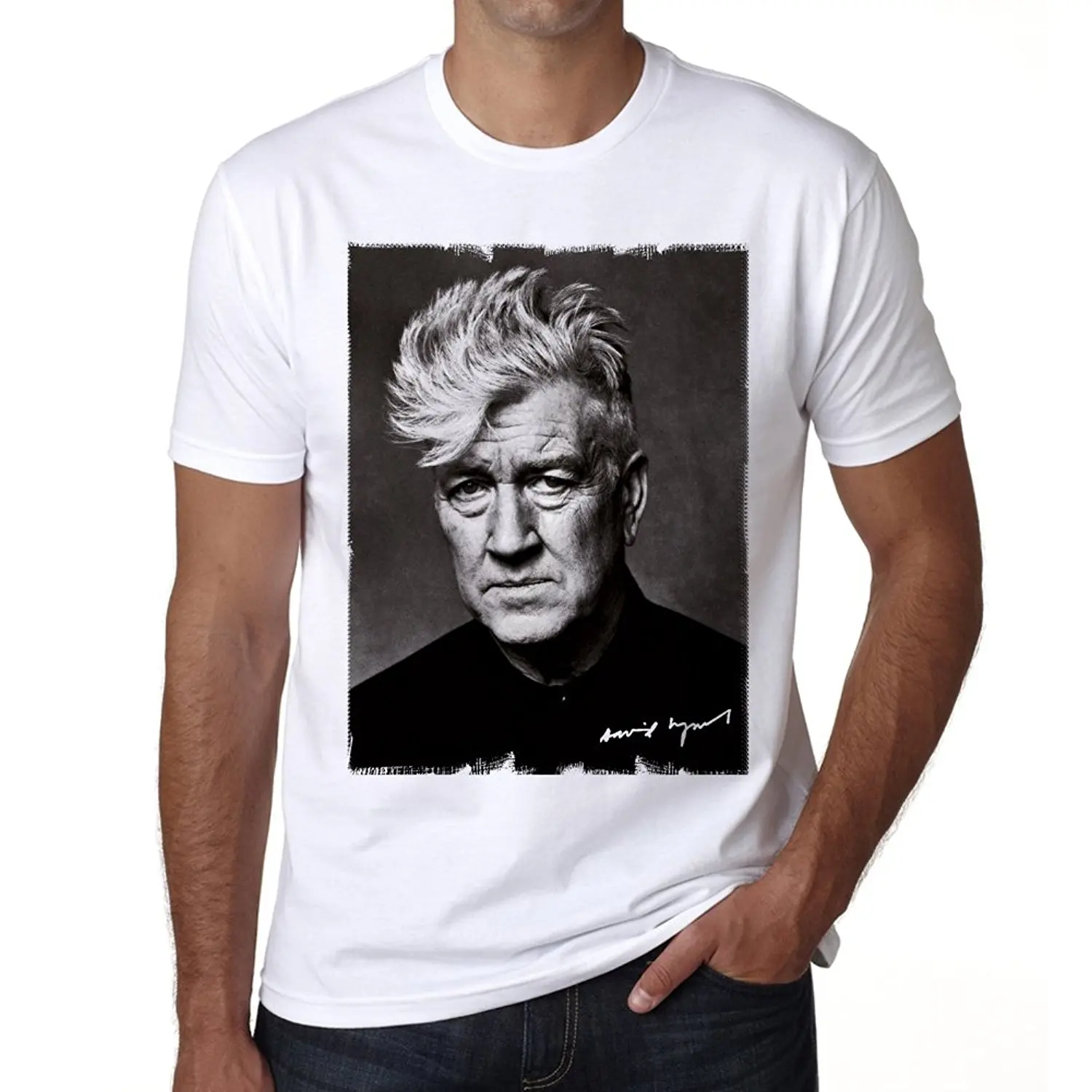 Обычный Хлопок Футболки Мужской Дэвид Линч Мужская Футболка Знаменитости Звезды