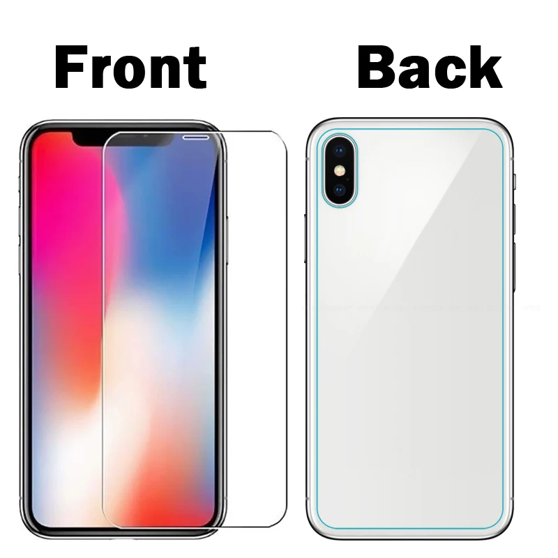 2x заднее закаленное стекло для iPhone X XS Max XR 6 S 6s 7 8 plus Защитное стекло для экрана на iPhone 8 Plus 11 Pro 7 стекло