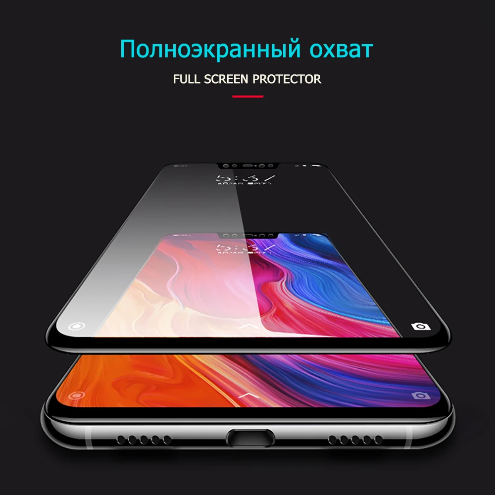 Защитная пленка для экрана LECAYEE 2.5D из закаленного стекла Xiao mi 8 lite Pro | Мобильные