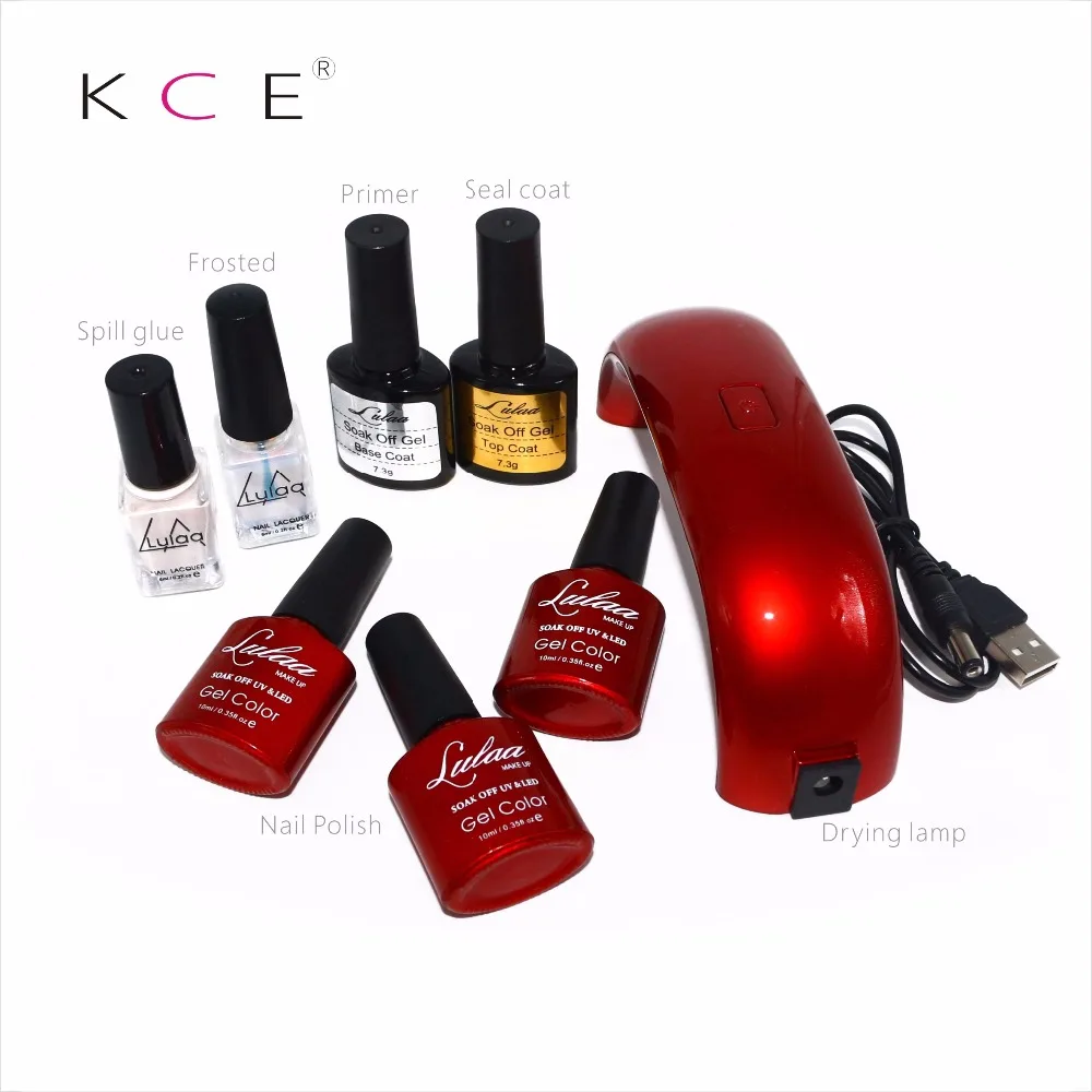 УФ 9 Вт Лампы Разлив Клея и Матовый Nail Base and Top пальто Инструменты Портативный