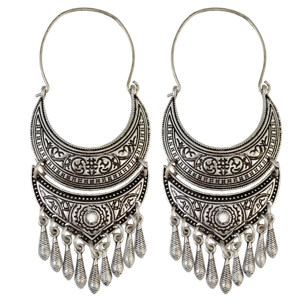 Египетский турецкий Античный цвет золотые солнцезащитные резные большие серьги