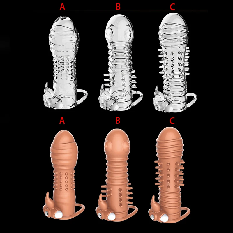 Секс игрушки для Для мужчин многоразовый презерватив вибратор задержки