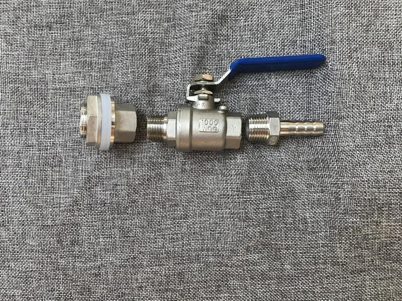 Free Shipping Weldless Stainless Steel Ball Valve &amp Spigot suitable brew kettles Homebrew Hardware | Дом и сад
