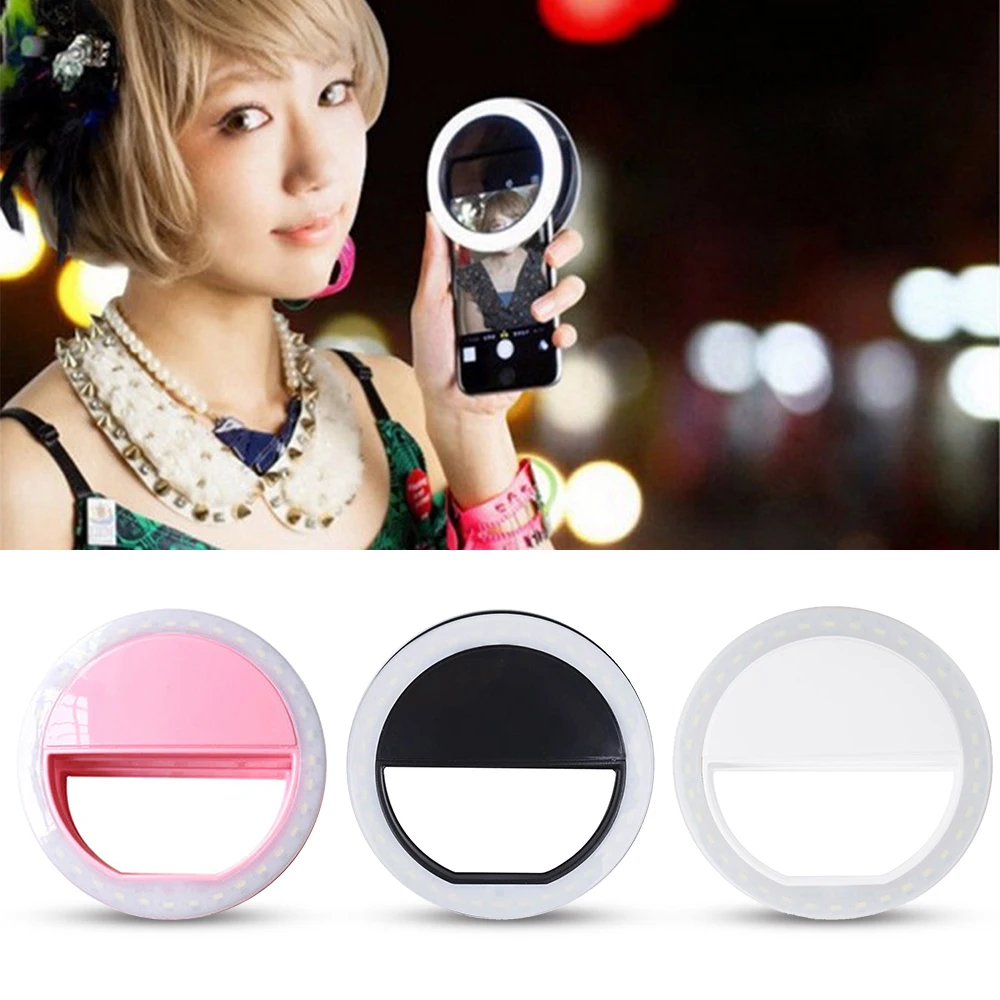 Практичный и Портативный Selfie Flash СВЕТОДИОДНЫЙ телефон Камера кольцо света для Apple