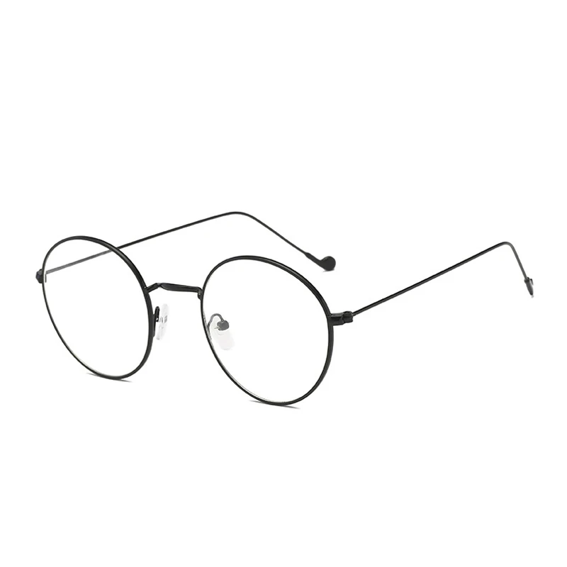black myopia 2.0 Iboode, новинка, Ретро стиль, металлическая круглая оправа, очки для близорукости, для женщин и мужчин, короткие, с прозрачными линзами, для студентов, очки с градусом-0,5 до-4,0 - Цвет оправы: black myopia 2.0