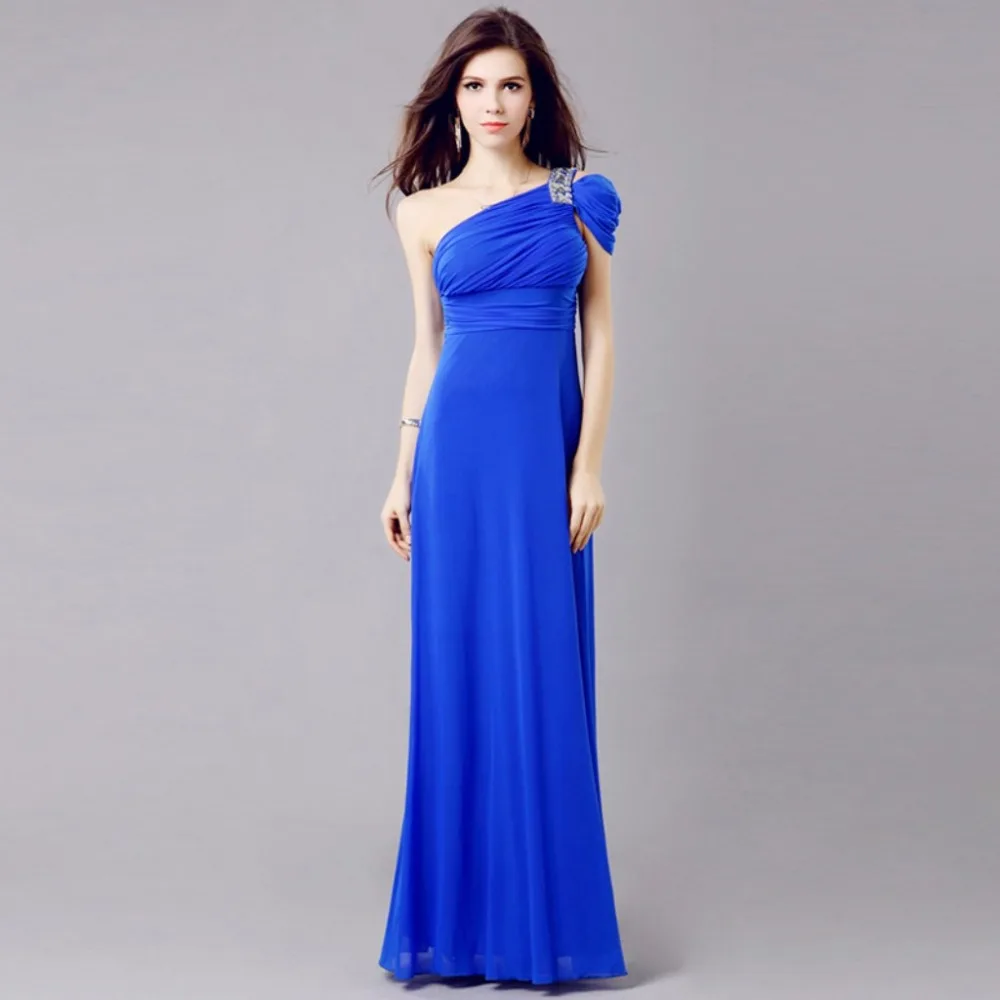 Праздничное платье Красный одно плечо шифон линии Вечерние платья Элегантный