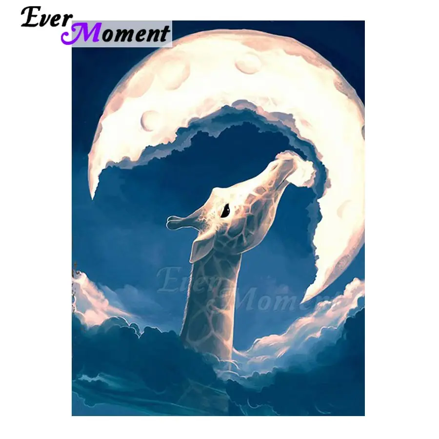 Алмазная живопись Ever Moment картина ручной работы с жирафом стразы мозаика