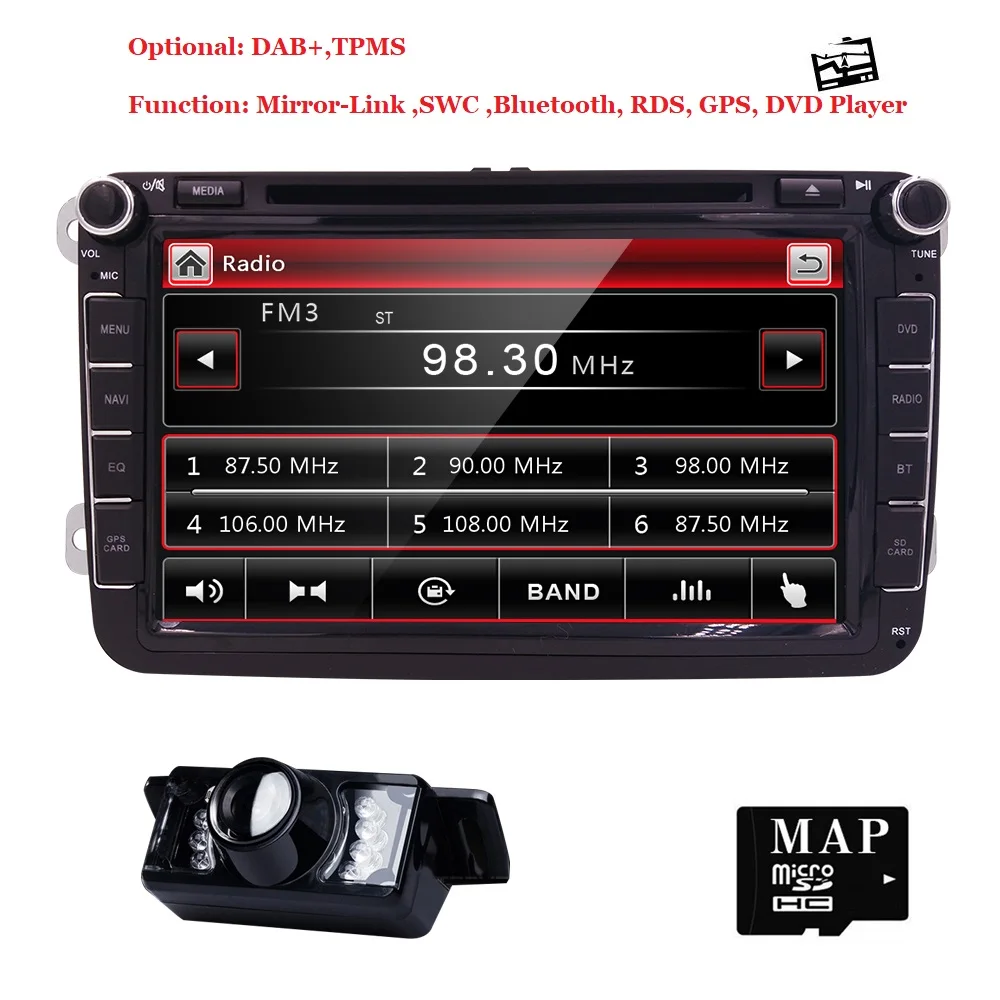 2 Din 7'⟊r DVD Player For Skoda Octavia Fabia Fast Yeti Superb V W Seat Stereo Wifi 3G GPS Navigation Radio MIRROR LINK DAB BT |