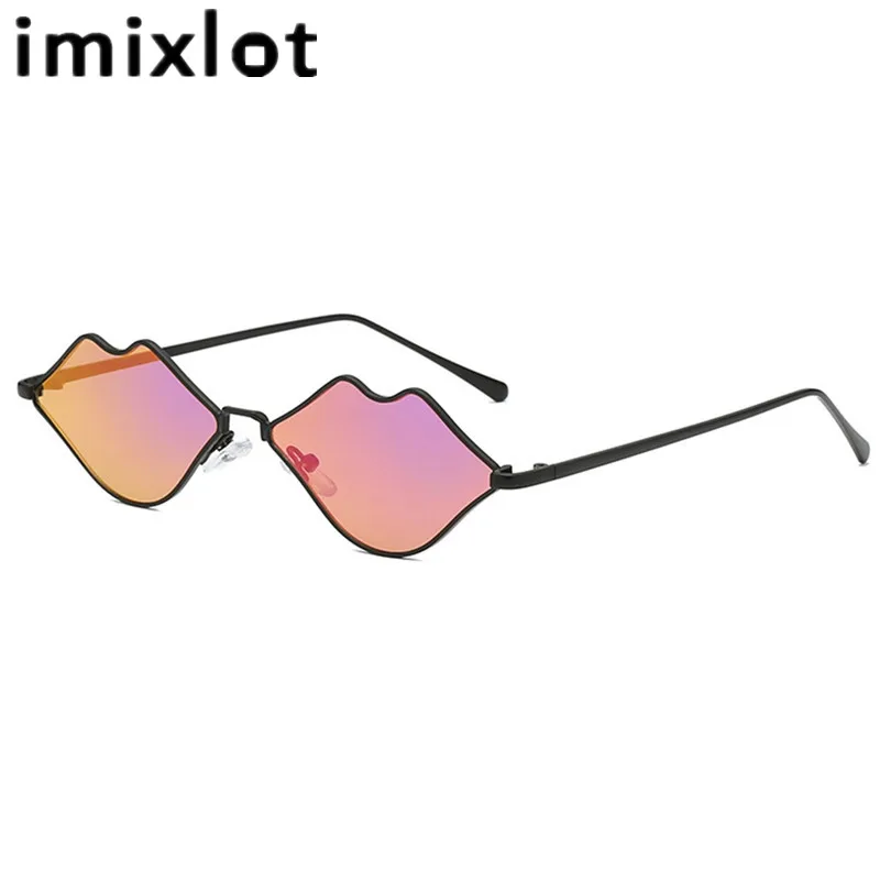 Imixlot классические пикантные солнцезащитные очки в оправе из сплава форме губ