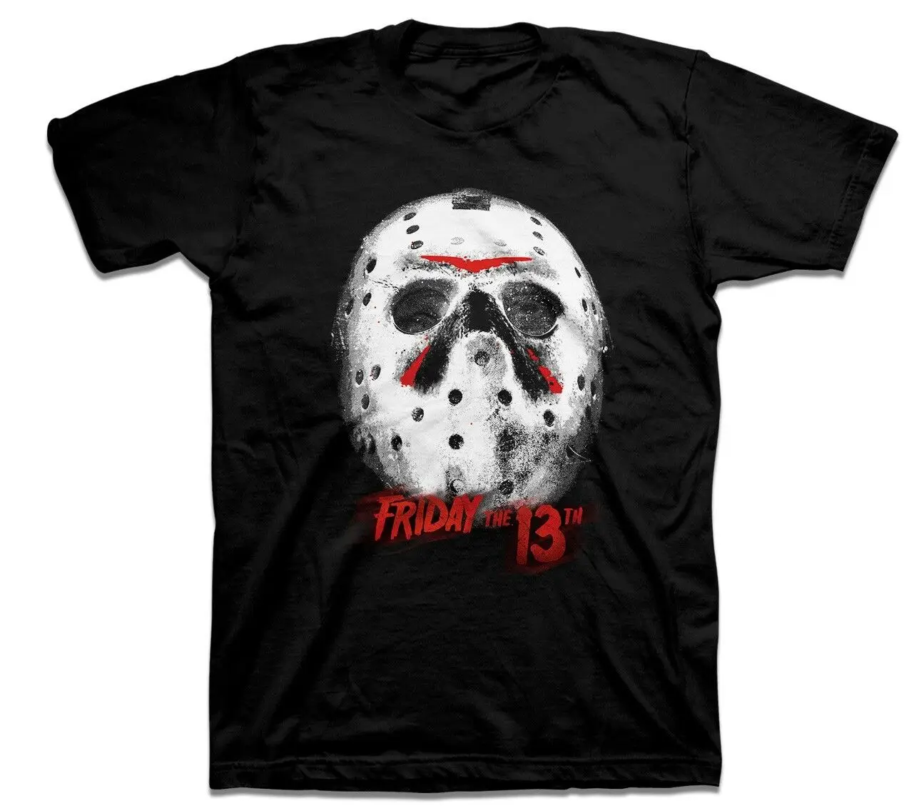 Friday The 13th маска Джейсона Мужская черная футболка Хэллоуин фильм ужасов|Мужские
