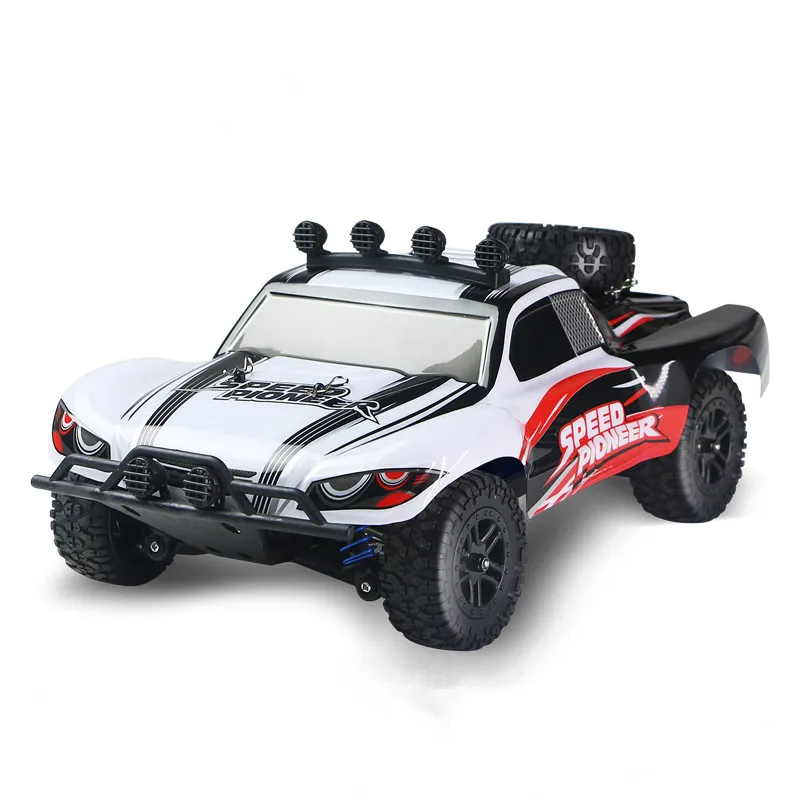Радиоуправляемая машина 4WD 45 км/ч полная пропорция высокая скорость дрейф 2,4 г Monster Truck дистанционное управление BigFoot Багги внедорожный внедорожник электронные игрушки - Цвет: Белый