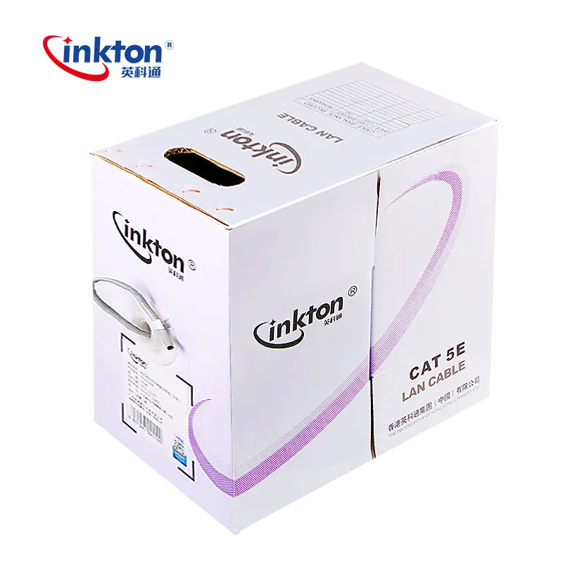 Inkton кабель Ethernet Cat5e UTP Oxyen Бесплатная Медь витая пара для домашней сети Engineering
