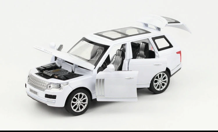 Белый 1:32 Range Rover SUV Игрушечная модель автомобиля из сплава, детские игрушки, коллекция подарков, внедорожник для детей, 6 открытых дверей - Цвет: Белый