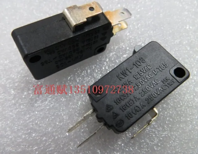 2 шт. KW1-103 микропереключатель 15A 125V большой микропереключатель концевой микроволновая печь микропереключатель