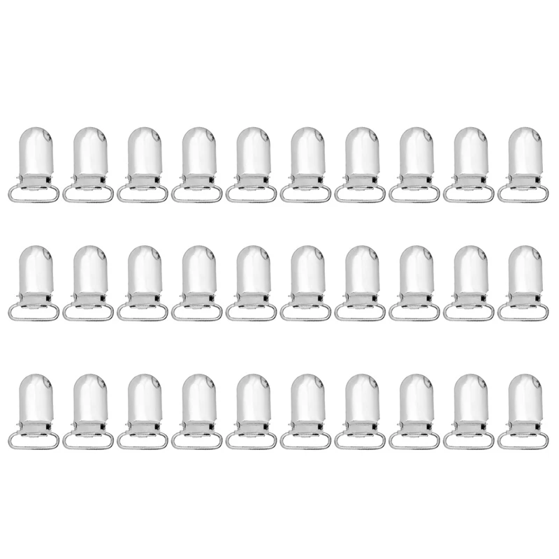 

30Pcs Metal Pacifier Clips For Baby Cute Infant Soother Clasps Funny Accessories