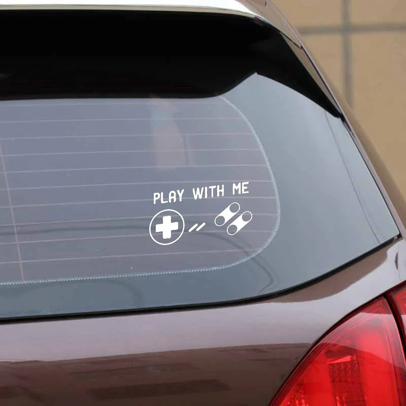 YJZT 14CM*8.5CM Video Games Play Game With Me Vinyl Window Decoration Car Sticker C22-0398 | Автомобили и мотоциклы