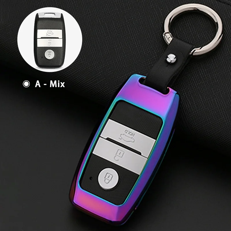 HT005-MIX Чехол для ключей из цинкового сплава для Kia Rio 3 K2 Sportage Ceed Optima K5 Cerato K3 K4 Sorento Carens Forte KX5 - Название цвета: HT005-MIX