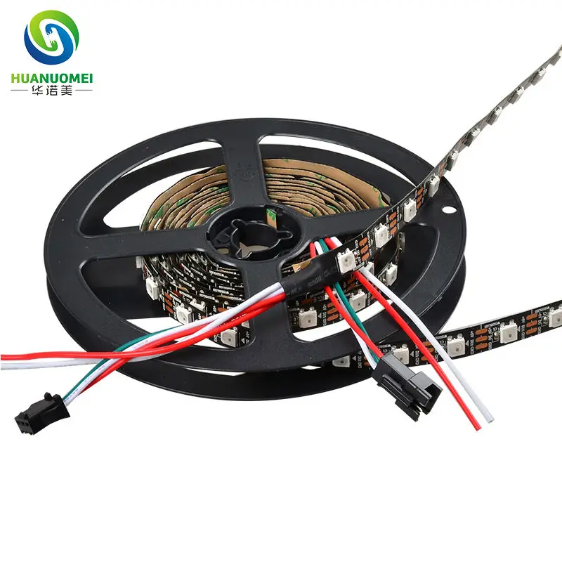 5V 60 светодиодный s/m WS2812B RGB полосы WS2812 5050 SMD пикселей светильник WS2811 гибкие