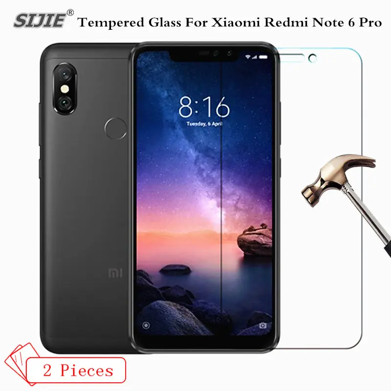 2 шт. закаленное стекло для глобальной версии Xiaomi Redmi Note 6 Pro 3/4 ГБ 32/64 Snapdragon 636 note6