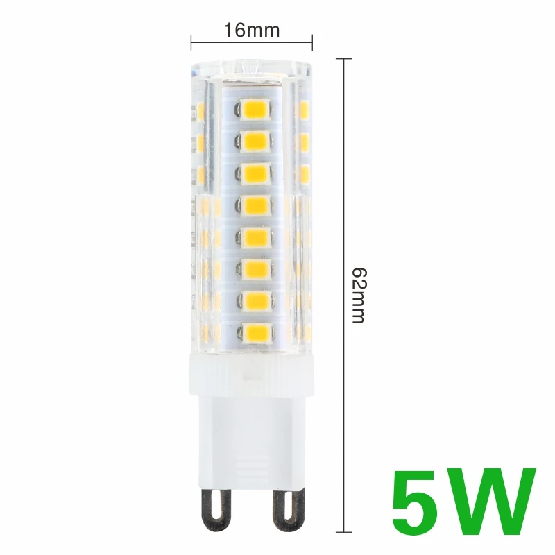 5W LARZI G9 светодиодный светильник AC220V 2835SMD 3 Вт, 4 Вт, 5 Вт, 7 Вт, светодиодный светильник лампы Супер яркий люстра светодиодный светильник вместо 30 40 50 70 Вт галогенная лампа - Испускаемый цвет: 5W