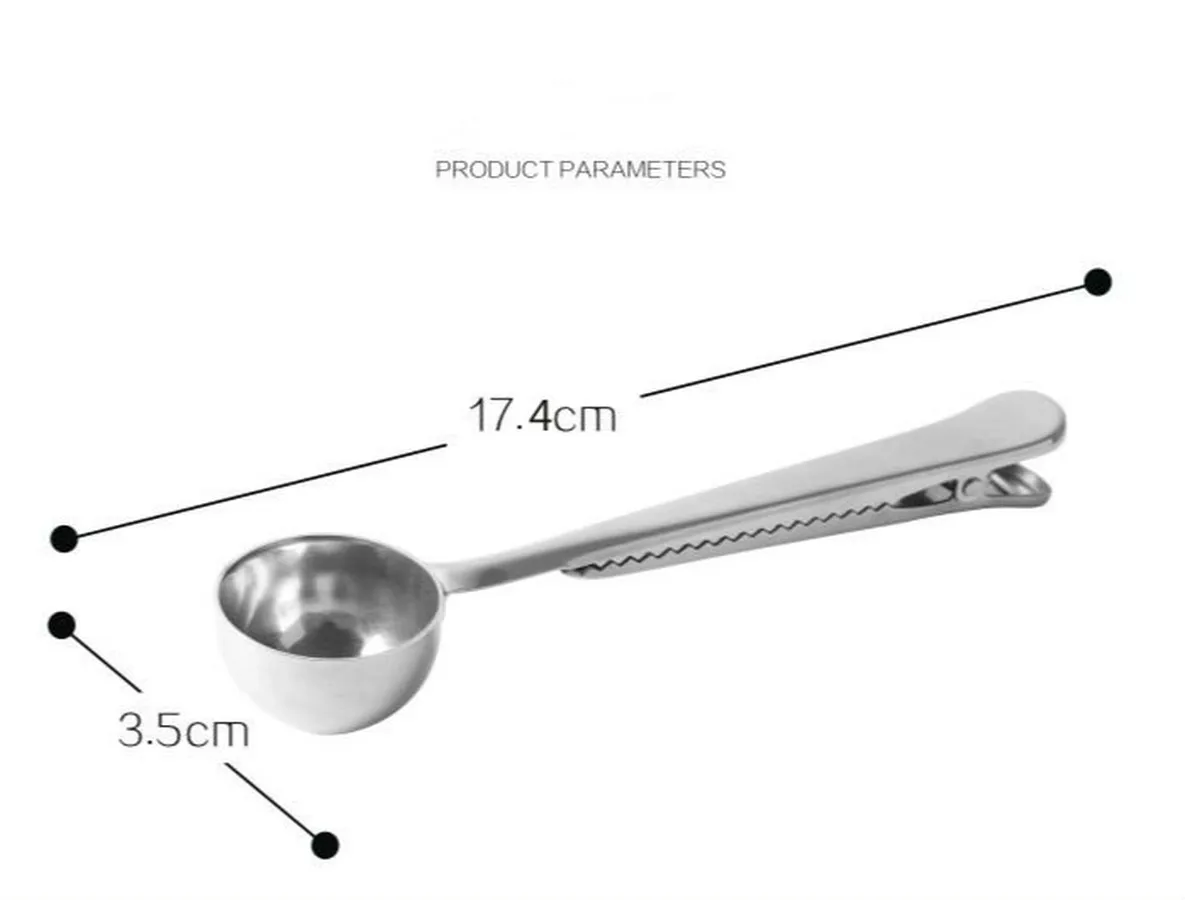 Прочная сумка из нержавеющей стали зажим и кофейная ложка/чайная ложка для