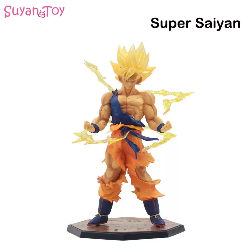 17 см Dragon Ball Z SON Goku Super Saiyan Аниме Фигурка мастер фигурка ПВХ Коллекция Модель
