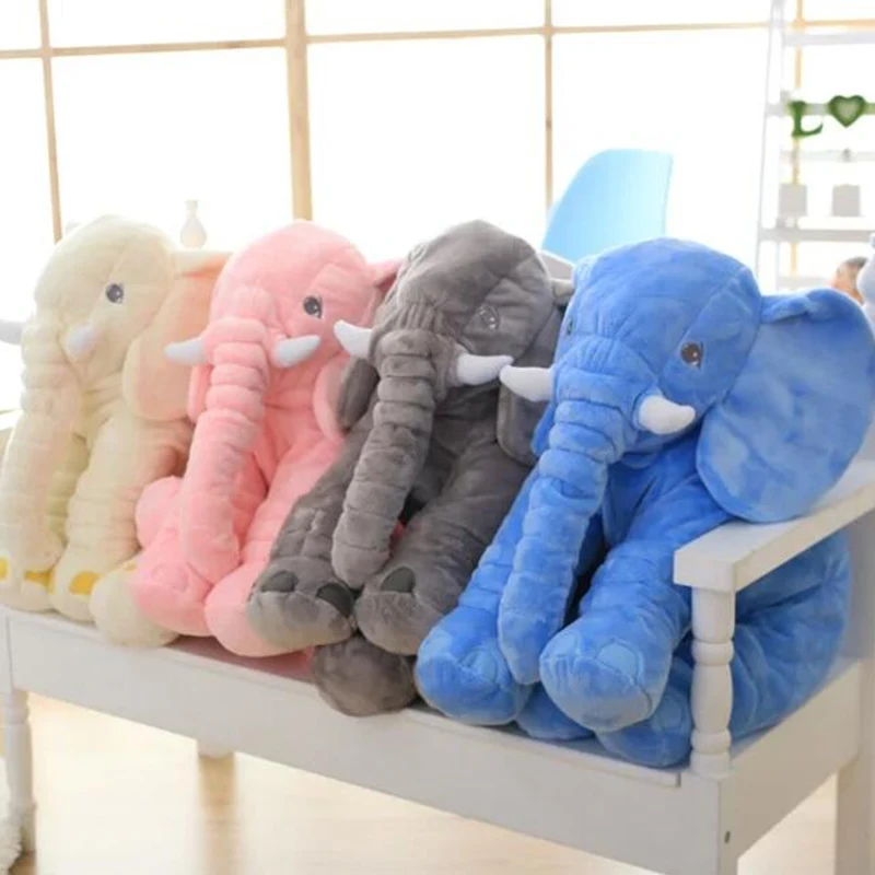 

60cm Appease Elephant Pillow Infant Soft Stuffed Animals Elephant Plush Toys Baby Sleep Toys Bed Decoration Plush Toy for Kid