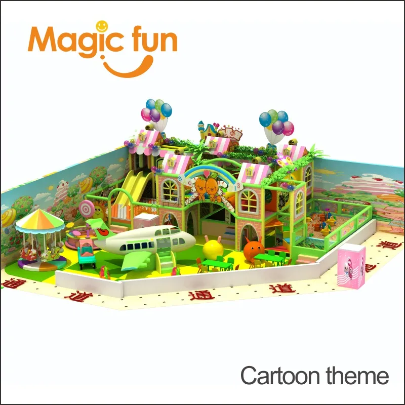 Детская крытая игровая площадка MAGIC FUN прекрасная мягкая фабрика конфетная