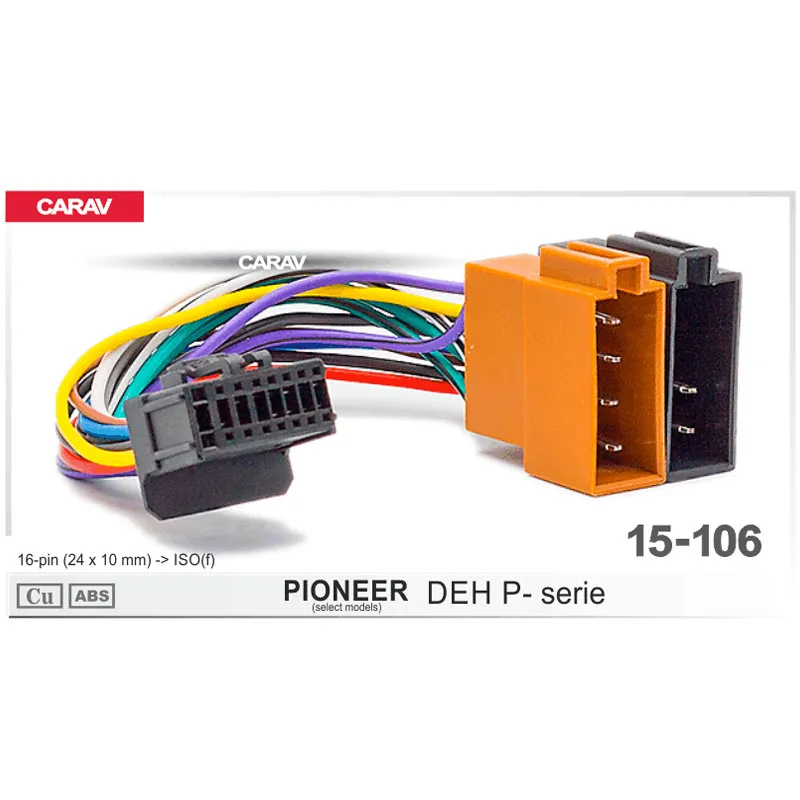 Автомобильный провод Carav 15 106 ISO для стереомагнитолы PIONEER DEH P series|cable for|cable for carcable iso