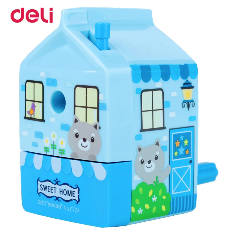Deli 0724 точилка для карандашей Happy House ручная работа симпатичная школы и офиса с