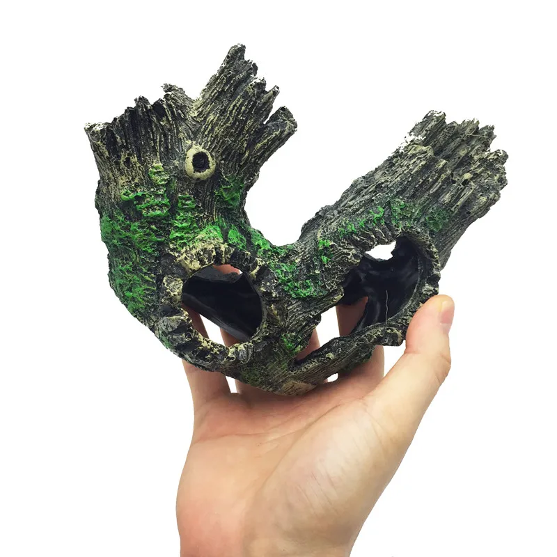Искусственные смолы аквариум дерево ствол Driftwood украшение полое Дерево