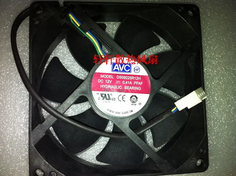 Вентилятор источника питания Avc 9 см 9225 12 в а ds09225r12h pwm 4 линии|powerful fan|power supply fanfan 12v |