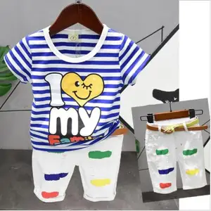 Baby Boy's suit Children's Summer Clothing letter Printing Short sleeve + Shorts Stes Kids Casual Fashion 2-6Y