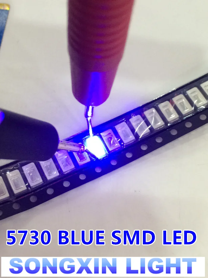 100 шт. 5730/5630 SMD Синий светодиодный светильник светодиод 5730 синий поверхностный