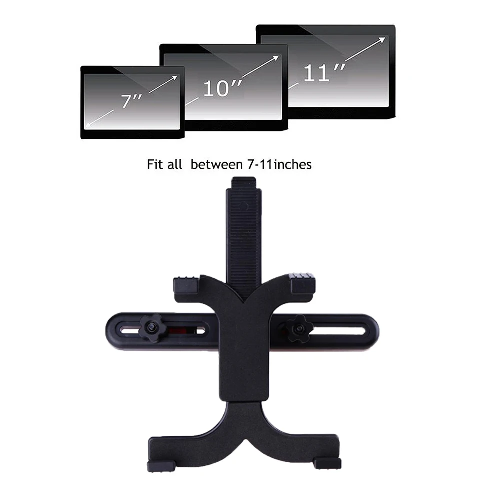 Tendway планшет Автомобильный держатель Подставка для Ipad 2/3/4 Air Pro Mini 7-11 'Универсальный 360 Вращение кронштейн задняя чехлы для сидений автомобиля из ткани, крепление ручного сундука для ПК