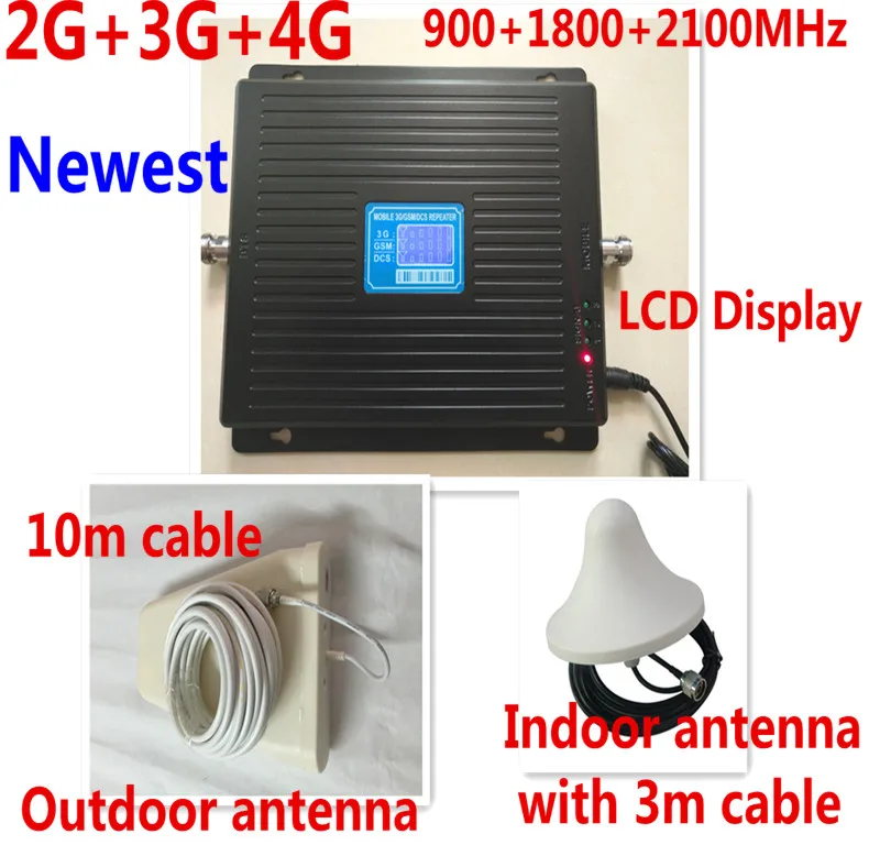 ЖК дисплей display2g 3G 4 г GSM репитер 900 WCDMA 2100 LTE 1800 трехдиапазонный сотовый усилитель