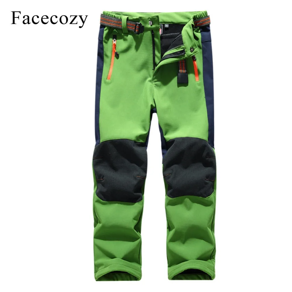 Facecozy/зимние штаны для мальчиков и девочек занятий спортом на открытом воздухе