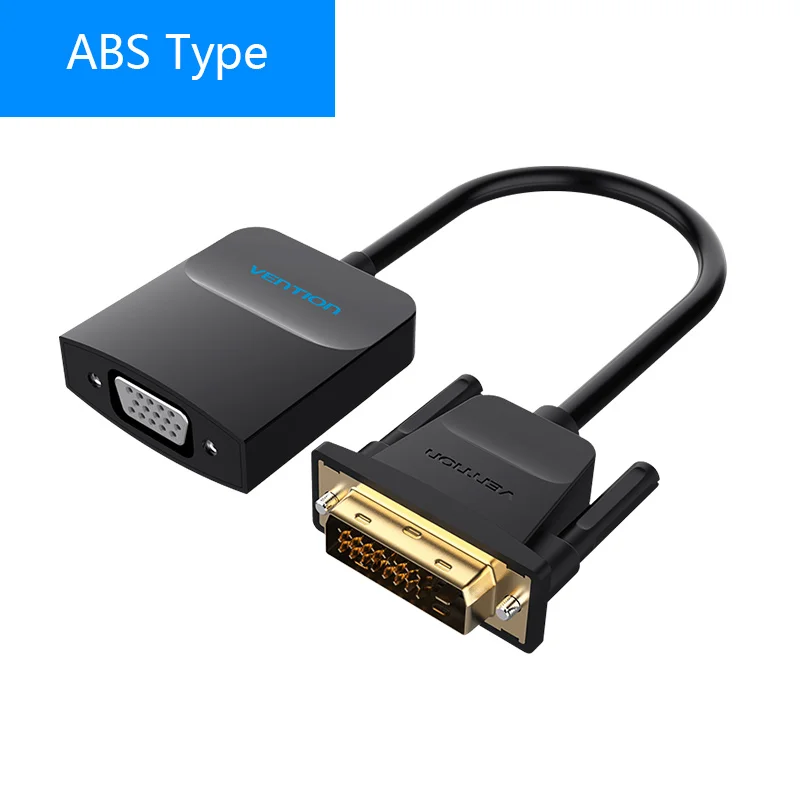 Vention DVI D на VGA адаптер DVI 24+ 1 конвертер VGA кабель цифровой аналоговый преобразователь звука 1080 P для xbox PS3 ноутбука ТВ коробка - Цвет: EBB