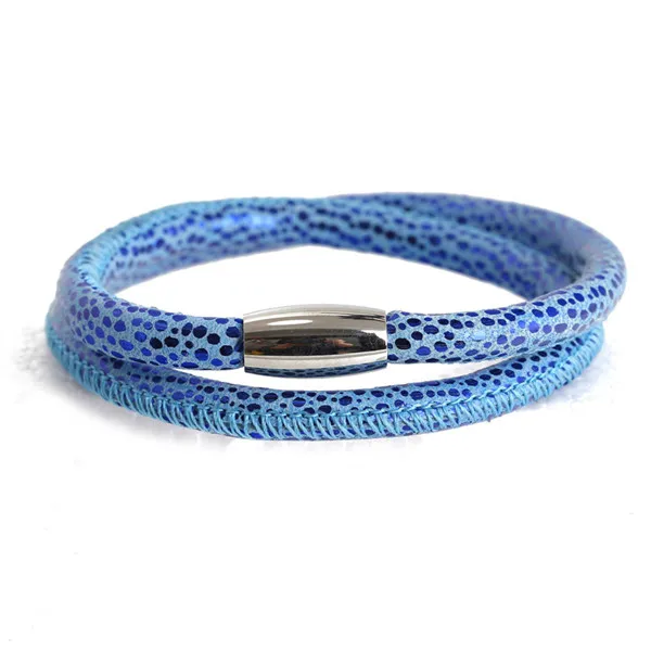 Винни Дизайн Ювелирные изделия 40 см двойной натуральной овчины кожаный браслет