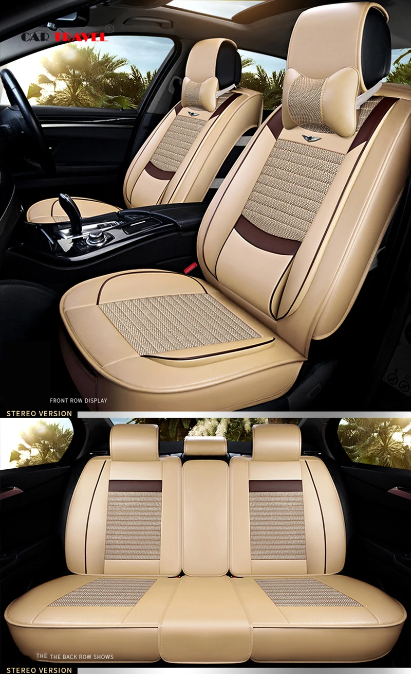 Подушка для автомобильного сиденья для fiat punto fiat 500 Stilo, Panda сопротивление pu кожа передние и задние полностью автомобильные чехлы для сидений четыре сезона