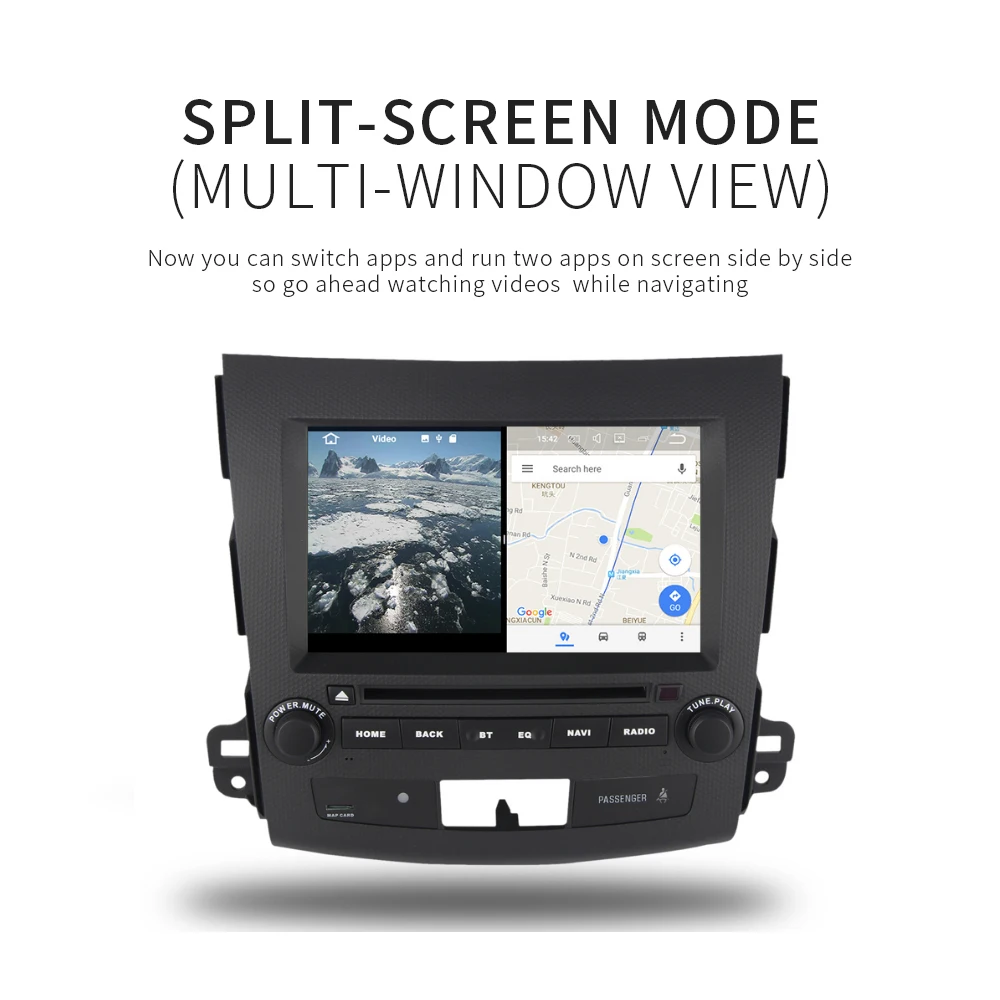 2 din Car android gps радио для Mitsubishi Outlander 2007 2008 2009 2010 2011 2012 2013 ips Экран, 4 Гб+ 32 ГБ, Android 8,0 8-ядерный