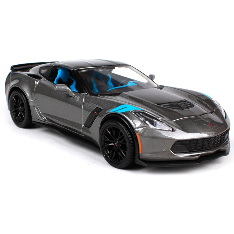 Maisto 1:24 2017 corvetto grand sport синий серый автомобиль литья под давлением Модель гоночного