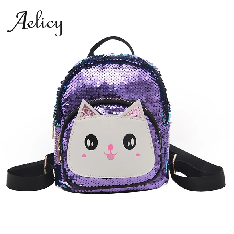 Aelicy Модный Блестящий рюкзак для девочек мини яркая детская Наплечная Сумка