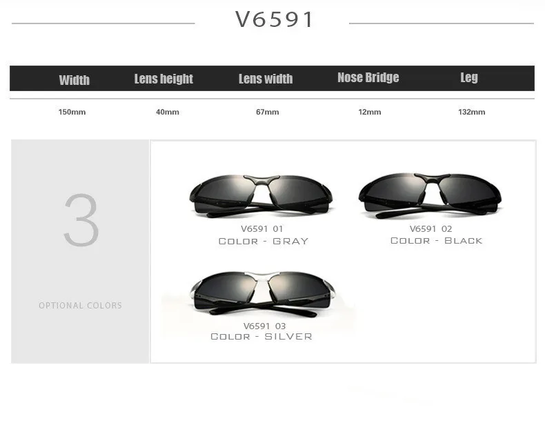 Солнцезащитные очки VEITHDIA оригинальные Брендовые из алюминиево-магниевого