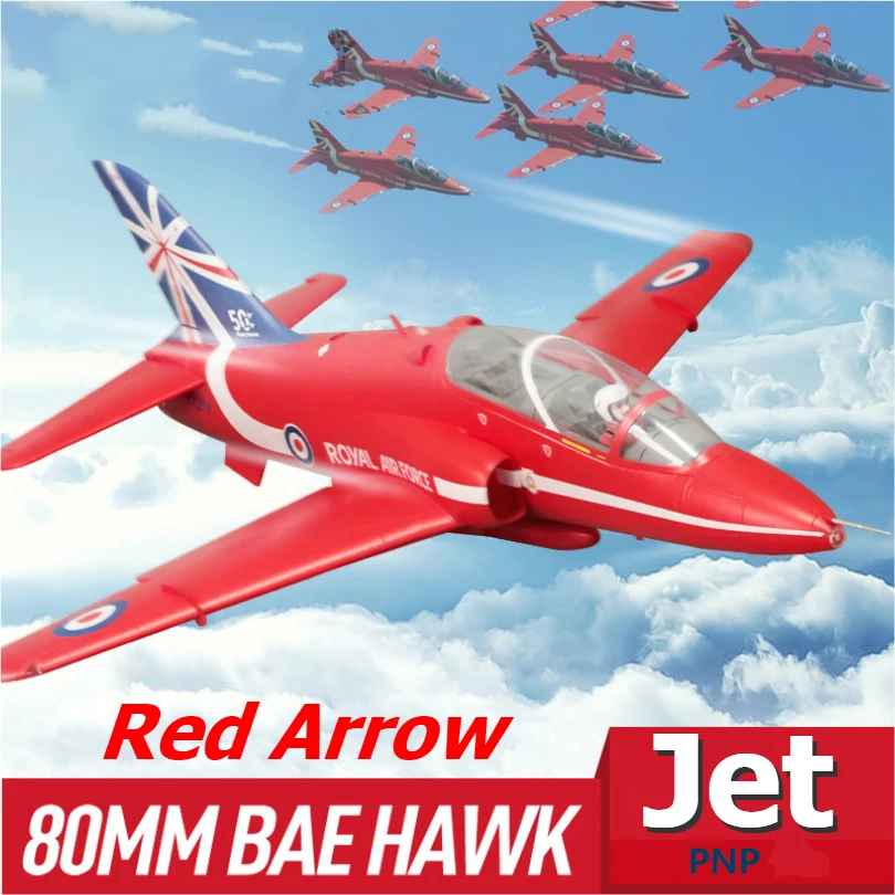 Радиоуправляемый самолет FMS Bae Hawk Красная стрела 80 мм воздуховод вентилятор EDF Jet 6CH 6S с закрылками убирается EPO PNP хобби модель самолета Avion